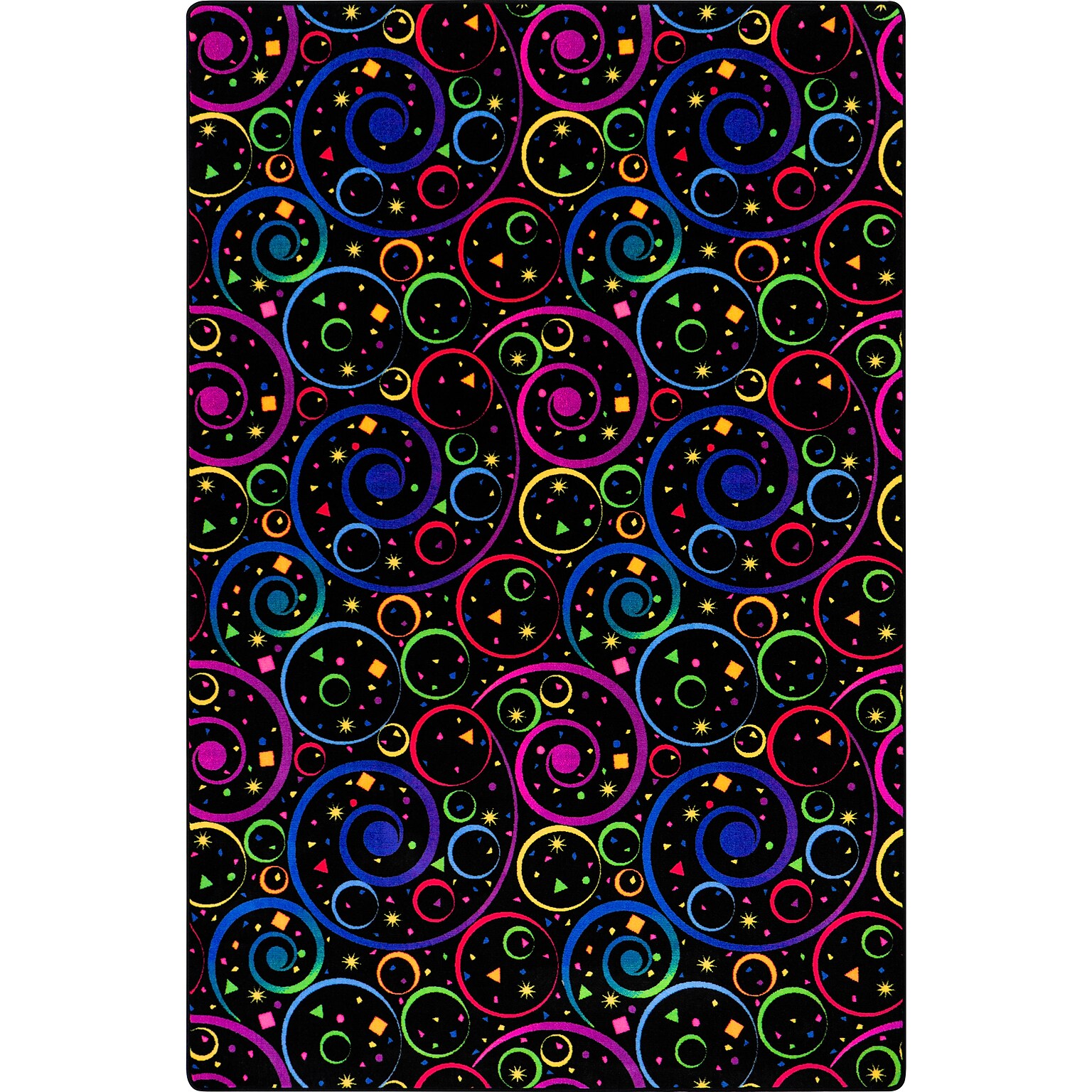 Joy Carpets Fun and Games Nylon 12 x 6 Machine Tufted Rug, Fluorescent (468R)