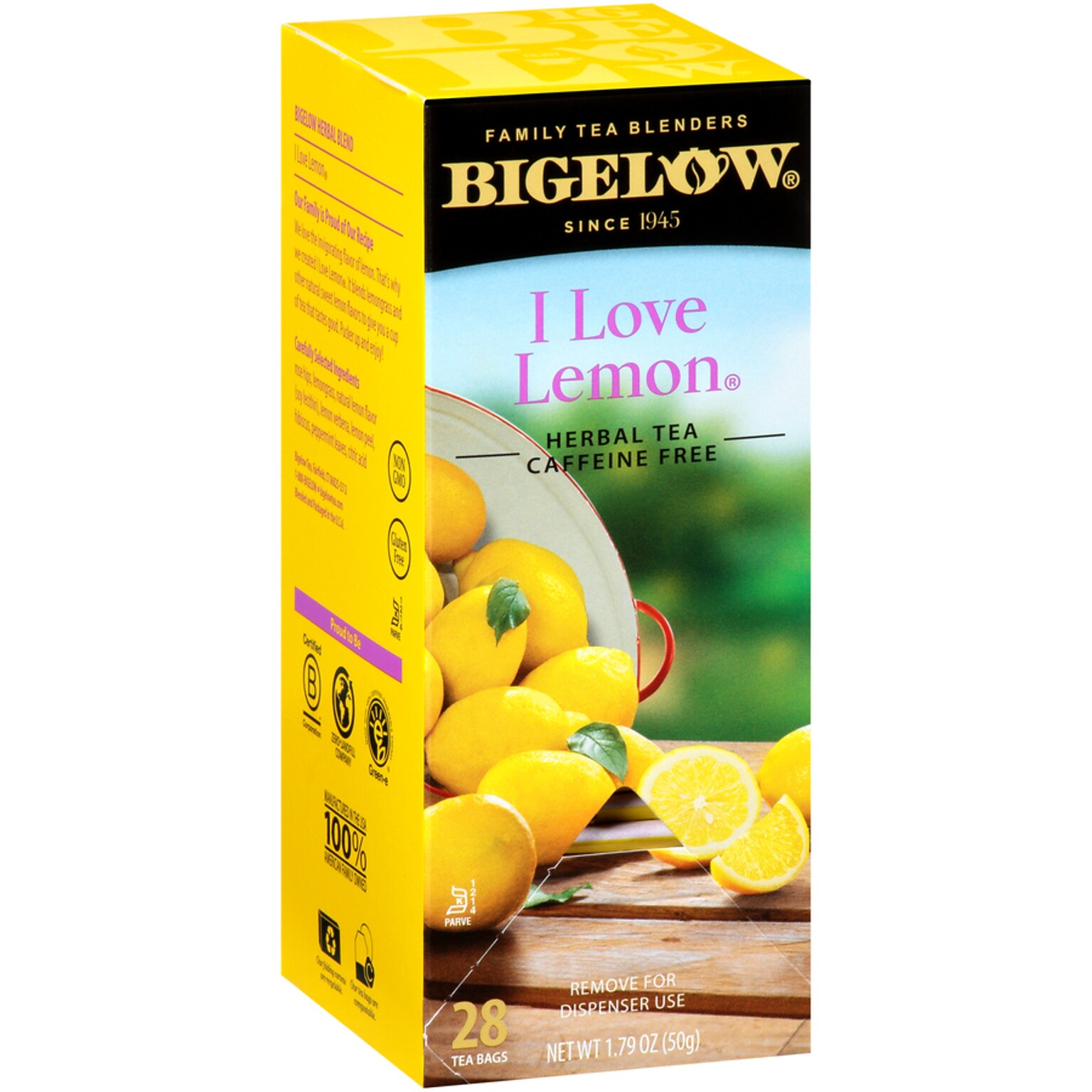 Bigelow I Love Lemon Tea Bags, 28/Box (003991)