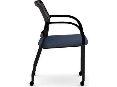 HON Ignition Fabric/Mesh Multipurpose Stacking Chair, Navy/Black (HIGS6.F.H.IM.APX13.T)
