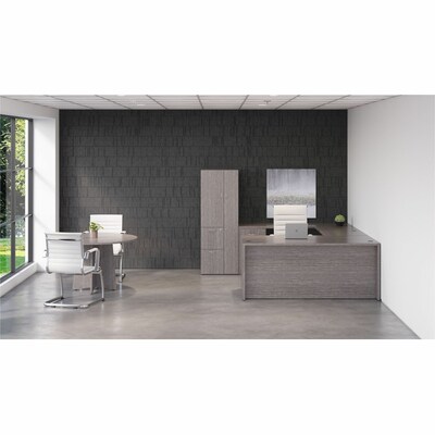 Lorell Essentials Series 70.9" W Rectangular Desk Shell, Weathered Charcoal (LLR69550)