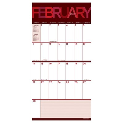 2027 TF Publishing Big Print 12" x 12" Monthly Wall Calendar, Multicolored (27-1104)