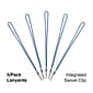 Staples Lanyards with Swivel Clip, 36" Length, Nylon, Blue, 5/Pack (20228-US)