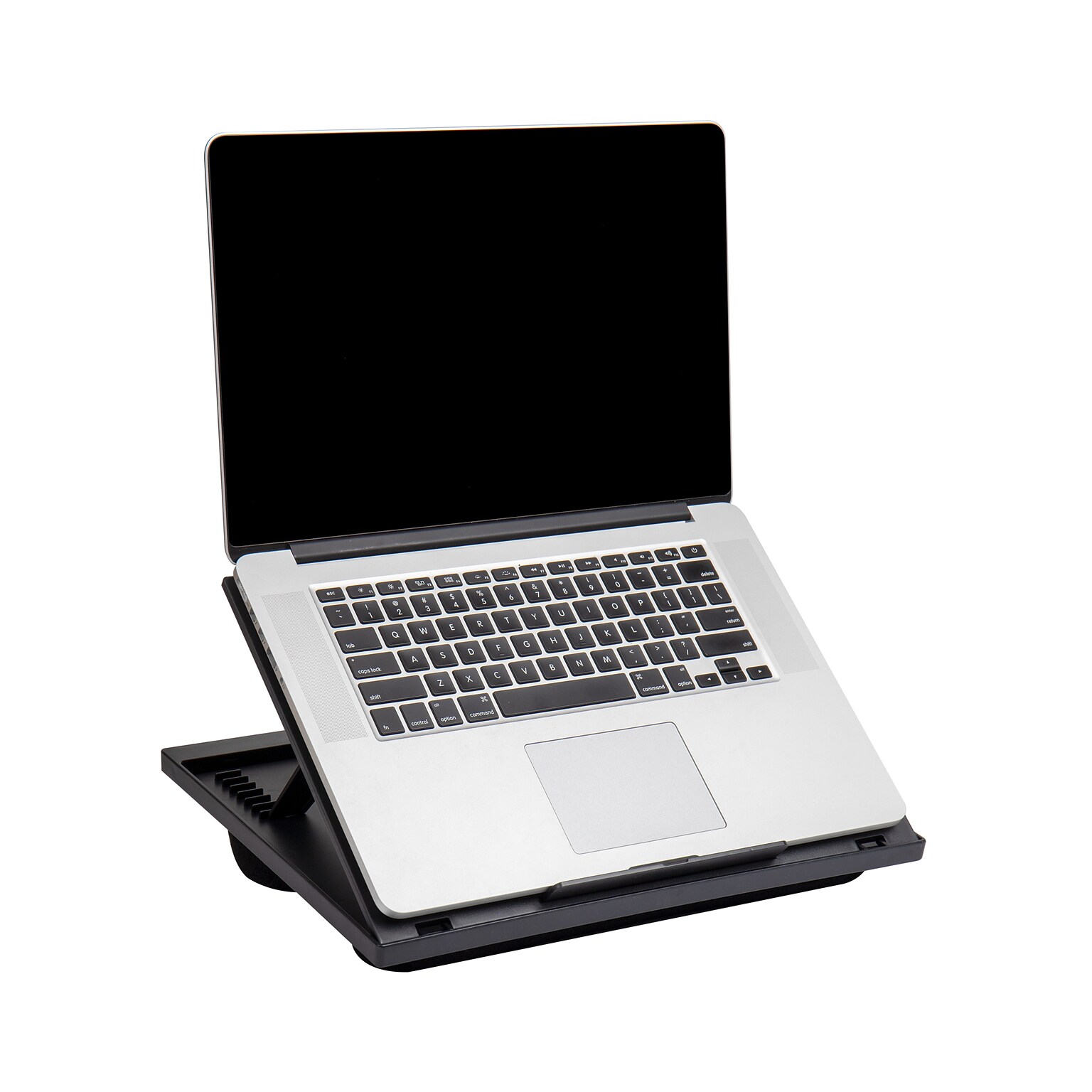 Mind Reader 11 x 14.75 Plastic Lap Desk with Cushion, Black (LTADJUST-BLK)