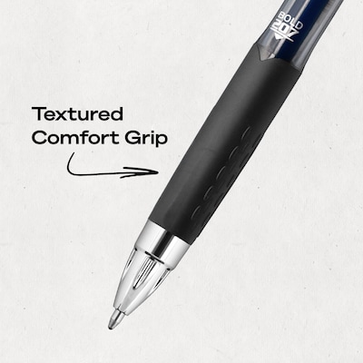 uniball 207 Retractable Gel Pens, Bold Point, 1.0mm, Blue Ink, Dozen (1790896)