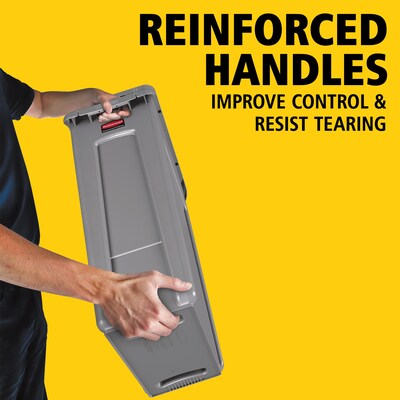 Rubbermaid Slim Jim Vented Rectangular Trash Can Waste Receptacle, 23 Gallons, Gray (FG354060GRAY)