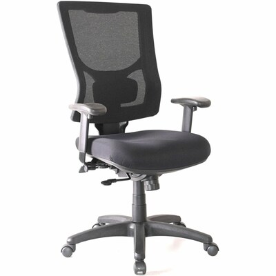 Lorell Conjure Ergonomic Fabric Swivel Executive Chair, Black (LLR62015)