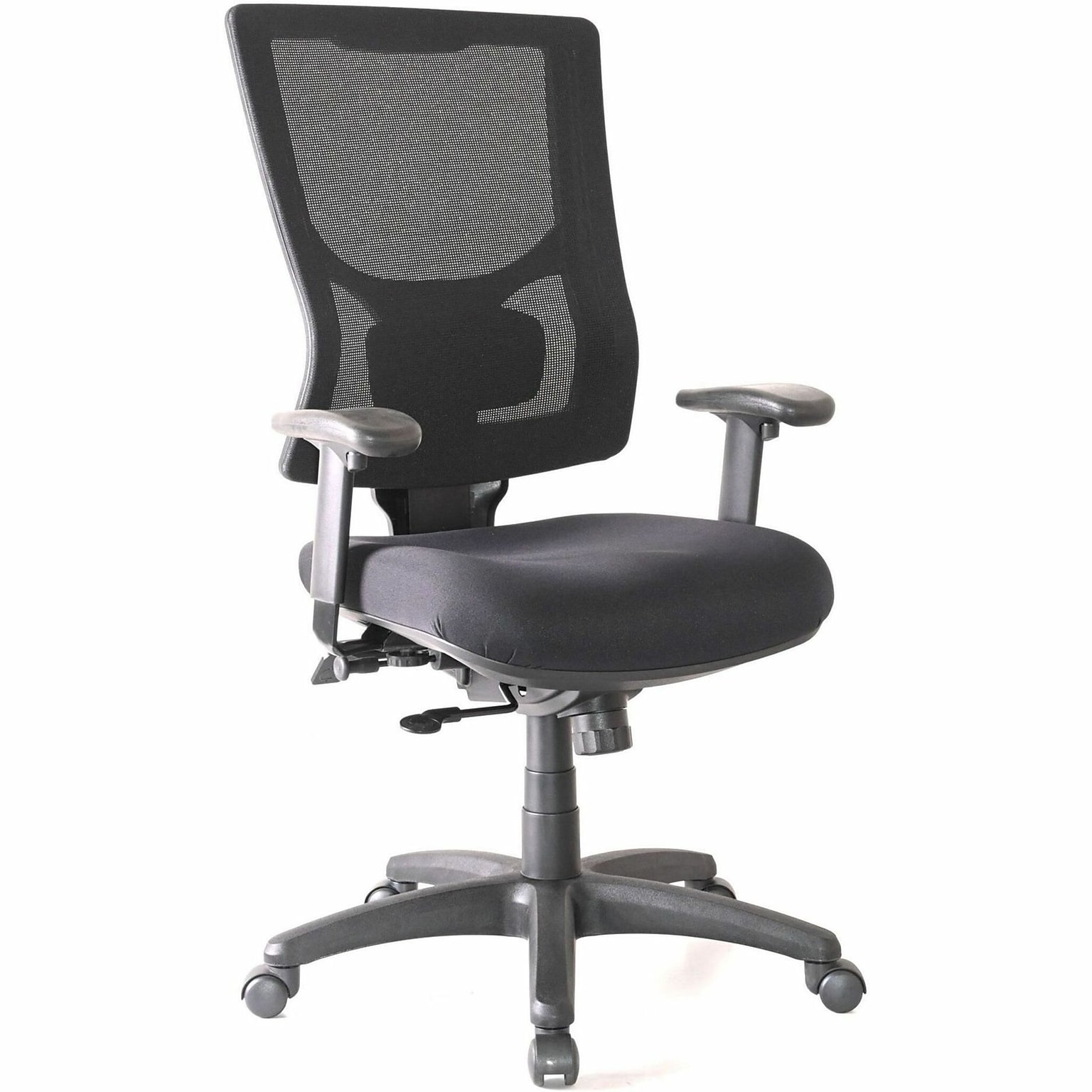 Lorell Conjure Ergonomic Fabric Swivel Executive Chair, Black (LLR62015)