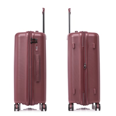 DUKAP Airley 3-Piece Hardside Spinner Luggage Set, TSA Checkpoint Friendly, Wine (DKAIRSML-WIN)