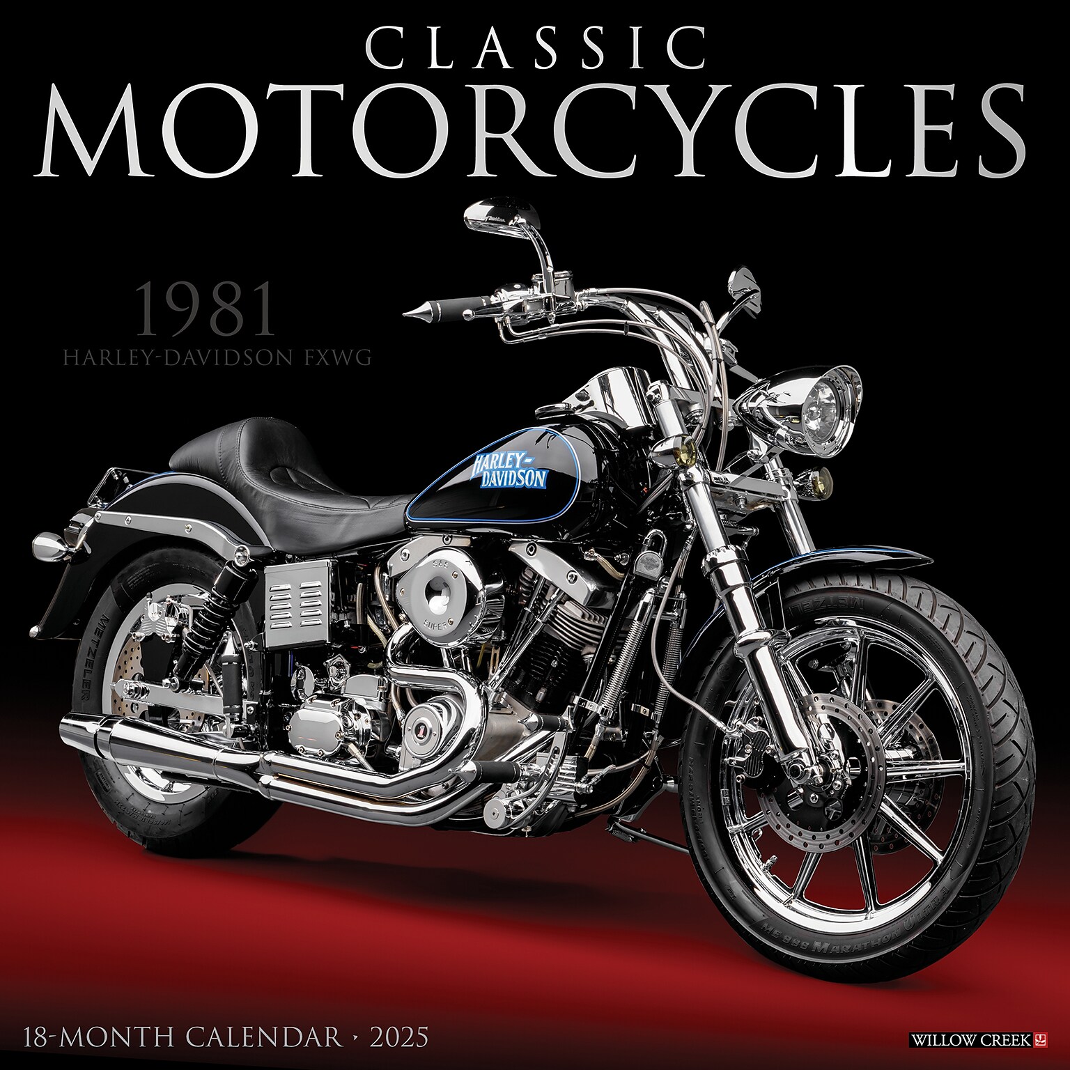 2025 Willow Creek Classic Motorcycles 12 x 12 Monthly Wall Calendar (42434)