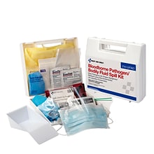 First Aid Only Wall-Mount Bloodborne Pathogen And Bodily Fluid Spill Kit, 23 pieces (214-U/FAO)