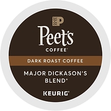 Peets Coffee Major Dickasons Blend Coffee Keurig® K-Cup® Pods, Dark Roast, 88/Carton (65470)