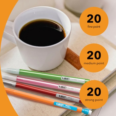 BIC Xtra Variety Pack Mechanical Pencils, Various Tips, #2 Lead, 60/Pack (WX7TG026-BLK)