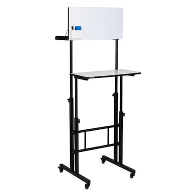 Mind Reader 21W Adjustable Standing Whiteboard Desk, Black (SDWBOARD-BLK)
