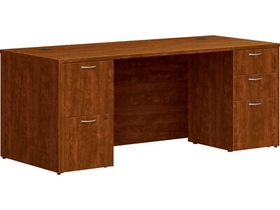 HON Mod 72W Double-Pedestal Desk, Russet Cherry (HLPLDS72PSRC1)
