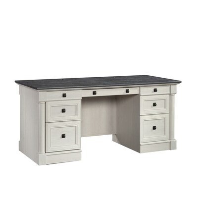 Sauder Palladia 65W Executive Desk, Glacier Oak (432726)