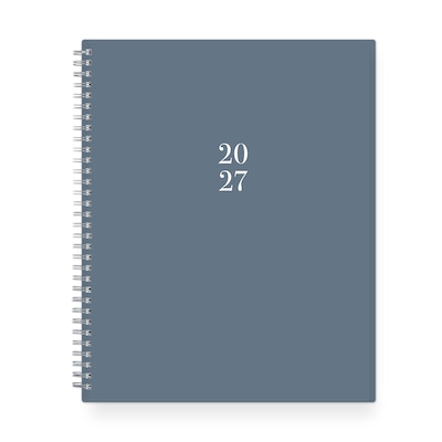 2027 Blue Sky 8.5 x 11 Weekly & Monthly Planner, Steel Blue (164272)