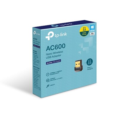 TP-LINK AC600 Dual Band USB Wireless Adapter (Archer T2U Nano)