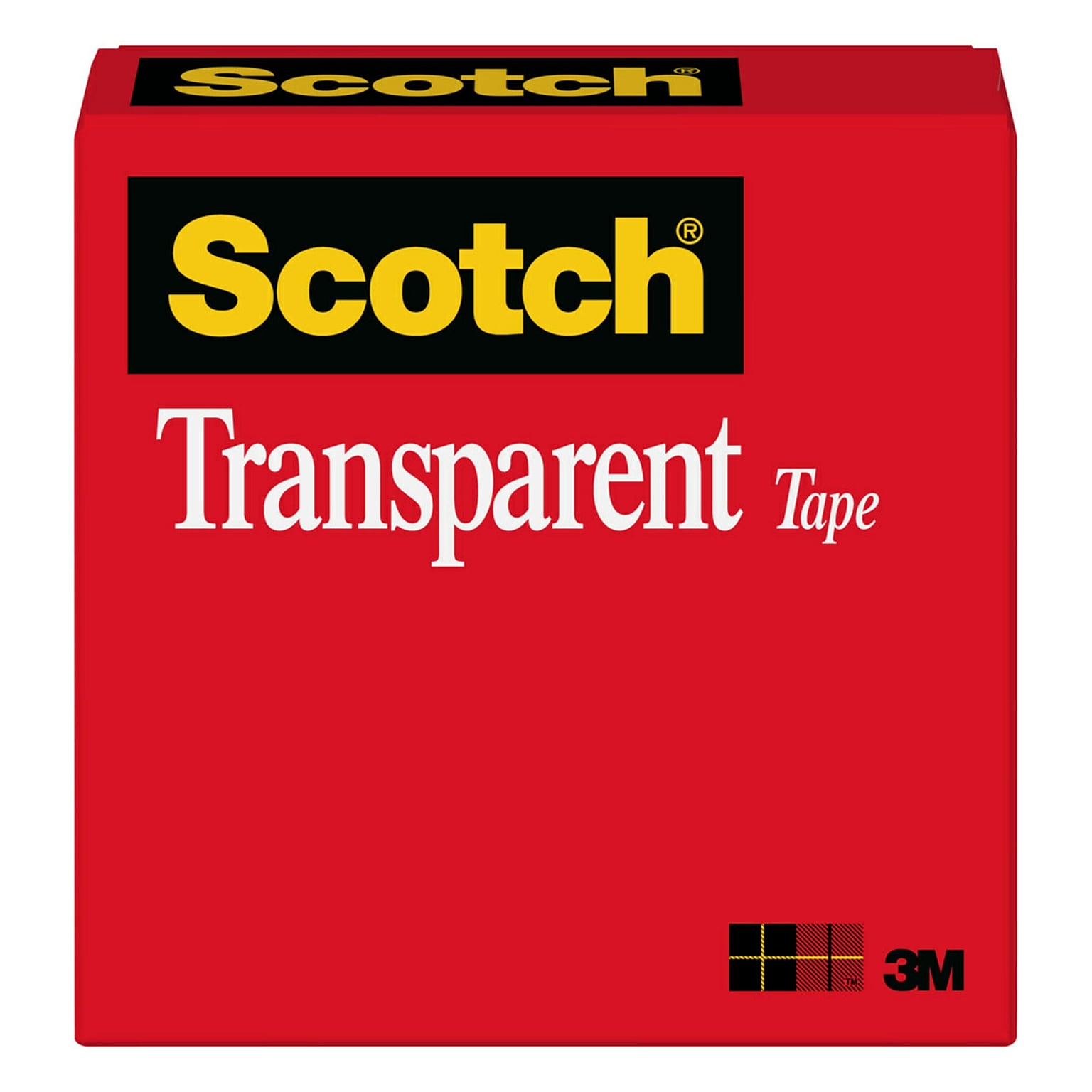 Scotch Transparent Clear Tape Refill, 1 x 72 yds., 3 Core, Clear (600-12592)