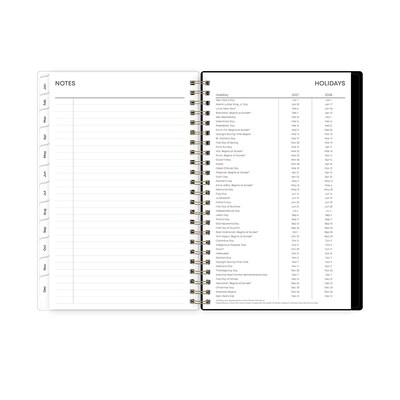 2027 Blue Sky Baccara Dark 5" x 8" Calendar Year Weekly & Monthly Planner, Plastic Cover (110212-27)