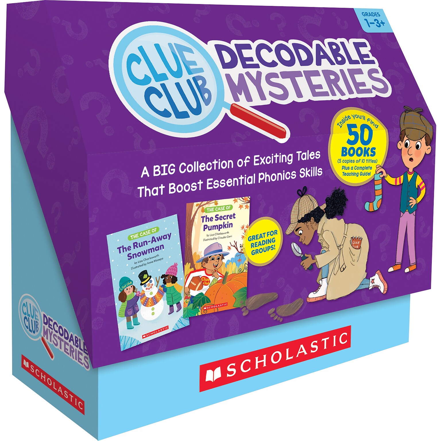 Scholastic Teaching Solutions Clue Club Decodable Mysteries Boxed Set, 50/Set (SC-9781546108191)