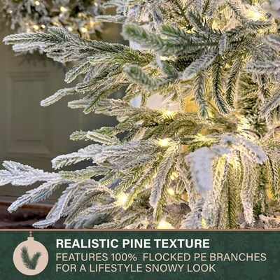 Fraser Hill Farm 4' Real Feel Pre-Lit Artificial Christmas Trees, 150Lights (FFRF048P-5MSN)
