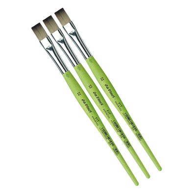 da Vinci FIT Synthetics Acrylic & Tempera Student Flat Brush, 3 /Pack (DVXVA37412-3)
