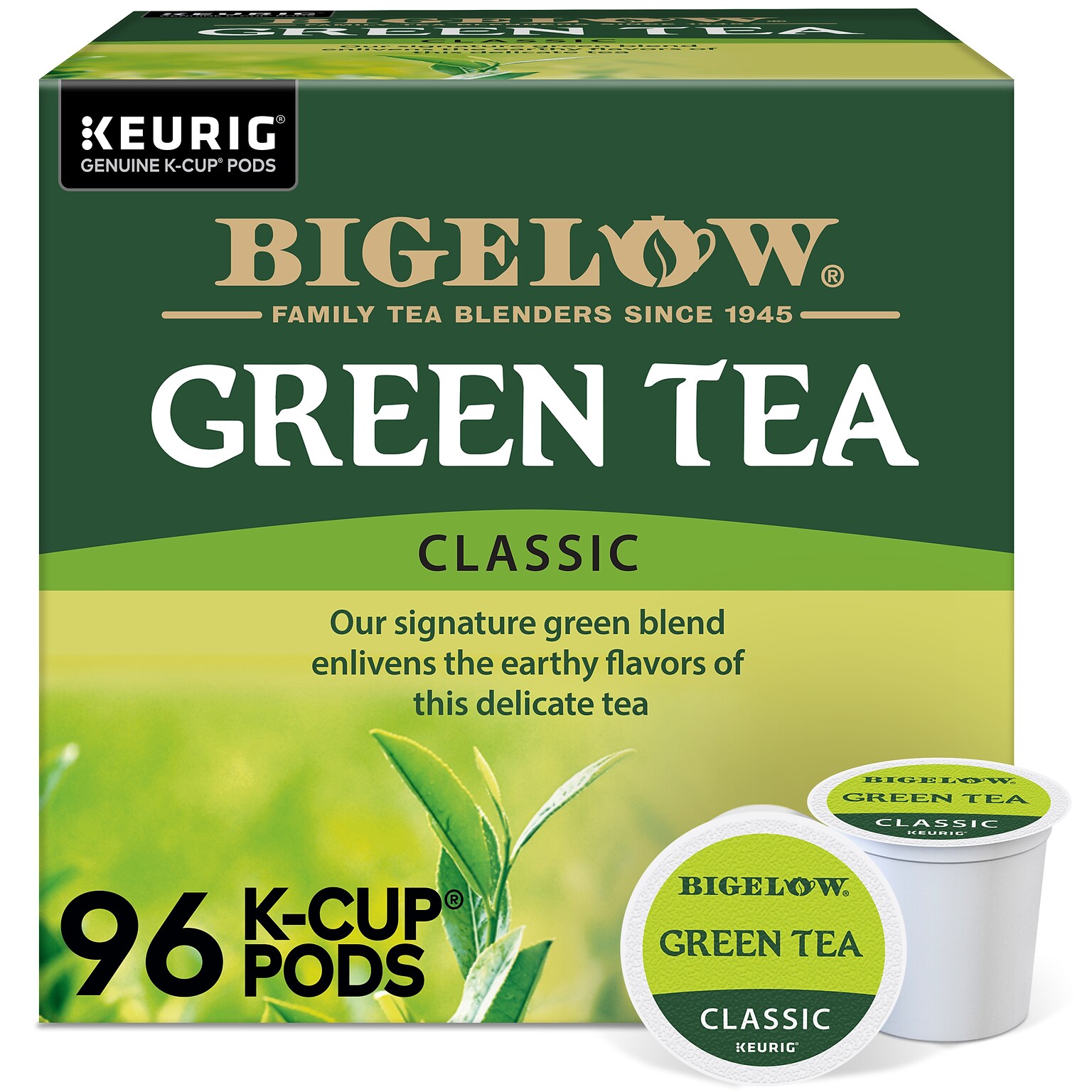 Bigelow Classic Green Tea, Keurig K-Cup Pod, 96/Carton (6085CT)