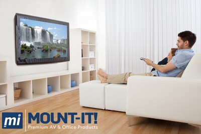 Mount-It! Low Profile Fixed TV Mount for 19 to 32 TVs, Black, (MI-203)