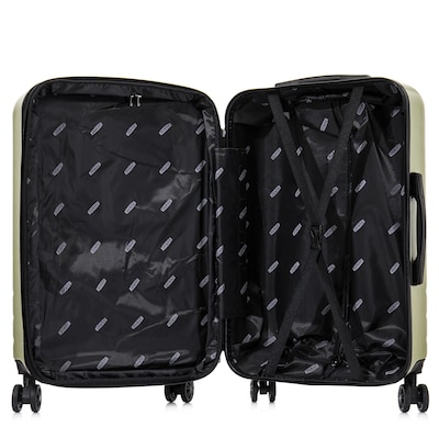 DUKAP Zahav 3-Piece Hardside Spinner Luggage Set, TSA Checkpoint Friendly, Green (DKZAHSML-GRN)