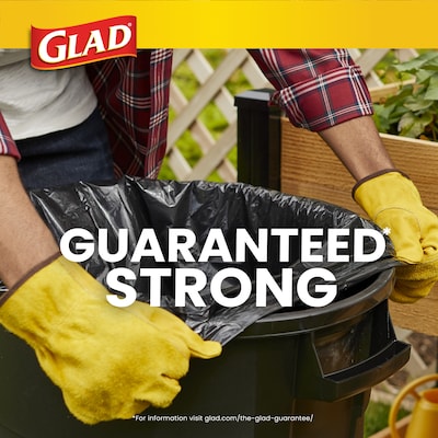 Glad 30 Gallon Large Drawstring Trash Bags, 90/Box (78952)