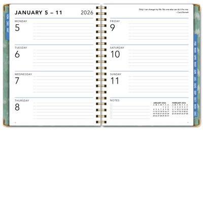 2026 Global Printed Products Big Print 8.5" x 11" Weekly & Monthly Planner, Hardcover, Whispering Meadow (LGPRTCY26851186)