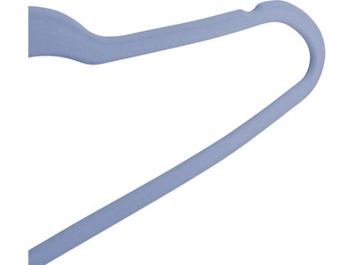 Honey-Can-Do Metal Slim-Profile Nonslip Velvet Hanger, Cobalt, 25/Pack (HNG-09736)