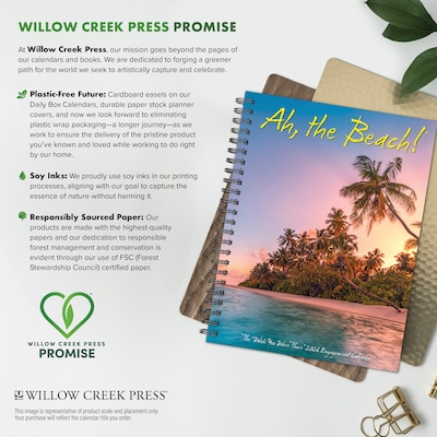 2026 Willow Creek Ah, The Beach! 6.5" x 8.5" Desk Calendar (54550)