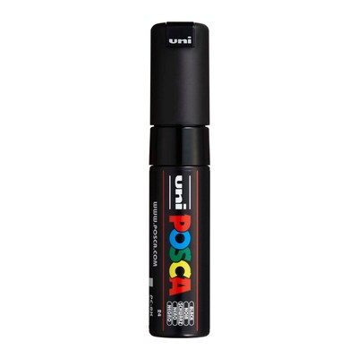 POSCA PC-8K Water Based Paint Marker, Broad Chisel Tip, Black, 2/Pack (UBCPC8KBLACK-2)
