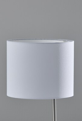 Adesso Wyatt Supercharger Incandescent Desk Lamp, 22"H, Brushed Steel/White (2610-22)