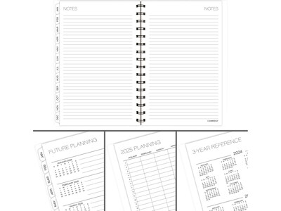 2025 Cambridge Alicia 5.5" x 8.5" Weekly & Monthly Planner, Poly Cover, Pink/Black (1726-200-25)