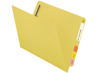 Medical Arts Press Reinforced End Tab File Folder, Straight Cut, Letter-Size, Yellow, 50/Box (S-01602-YLW)