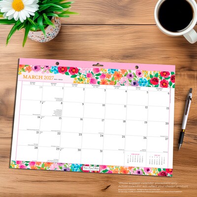 2027 BrownTrout Bonnie Marcus 17" x 12" Monthly Desk Pad Calendar, Assorted Colors (9798330713035)