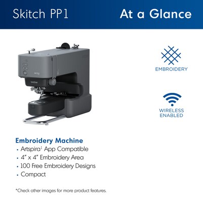 Brother Skitch Embroidery Sewing Machine, Single-Needle (PP1SAMFP70-STP)