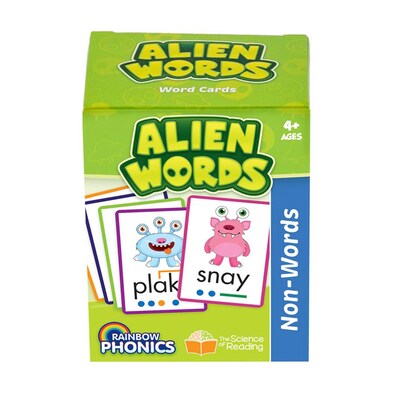 Junior Learning Rainbow Phonics Alien Word Cards, Non-Words, 148/Pack (JRLRP109)