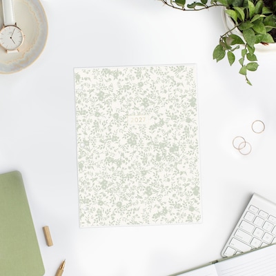 2027 Blue Sky 8.5" x 11" Monthly Planner, Green/White (164264)
