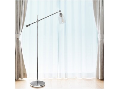 Lalia Home Studio Loft 55.5" Chrome Floor Lamp with Cylindrical Shade (LHF-5021-CH)