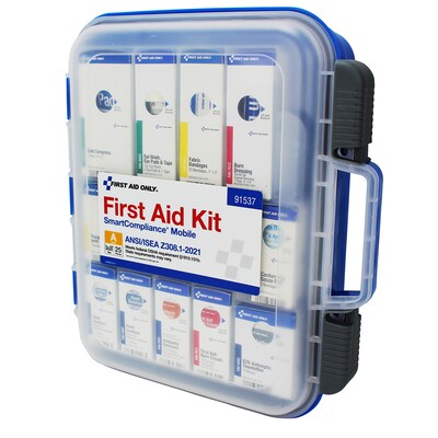 First Aid Only SmartCompliance Plastic First Aid Kit, ANSI Class A, 25 People, 112 Pieces (91537)