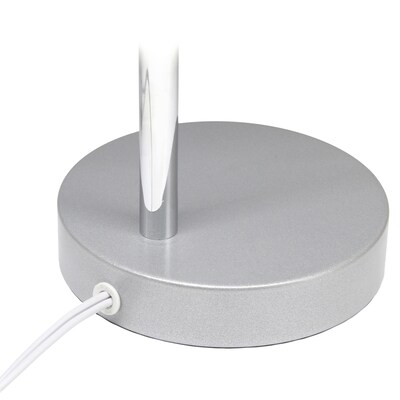 Simple Designs Sleek Essentials LED Desk Lamp, 15.28", Silver (LD1075-SLV)