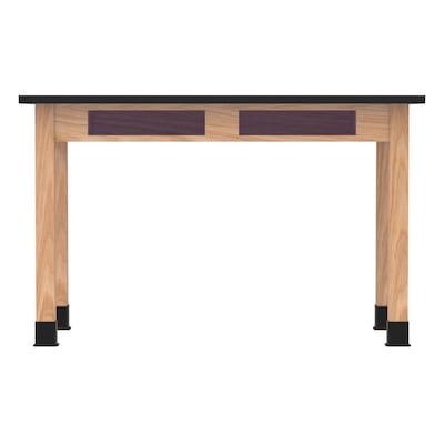 Diversified Woodcrafts School Classroom Rectangular Science Lab Table, 48" x 24", Oak (C7106K30N)