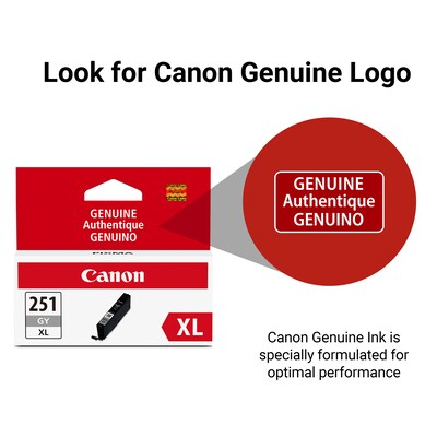 Canon 251XL Gray High Yield Ink Cartridge  (6452B001)