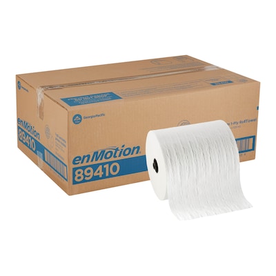 enmotion Premium Recycled Hardwound Paper Towels, 1-ply, 425 ft./Roll, 6 Rolls/Carton (89410)