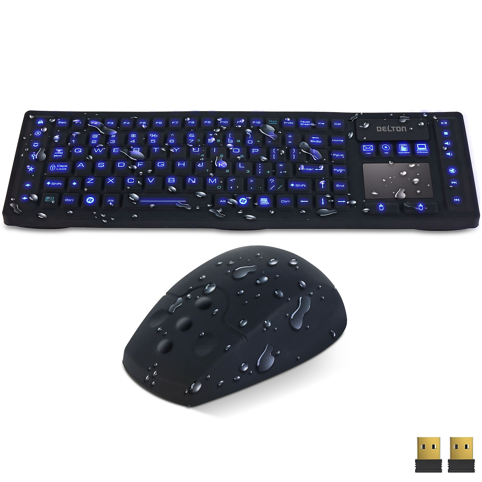 Delton M90/M44 Wireless Keyboard and Optical Mouse Combo, Black (DKMKITWM91-WB)