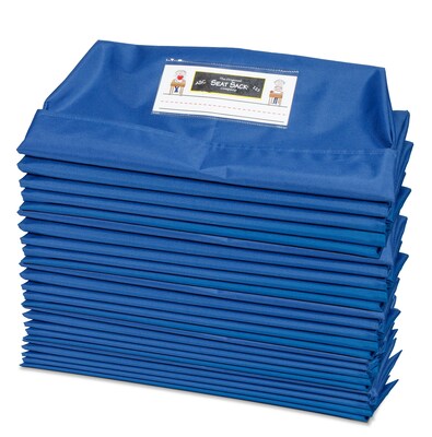 Seat Sack Seat Storage, 9.45" x 8.27" x 11.22", Blue, 25/Pack (17190)