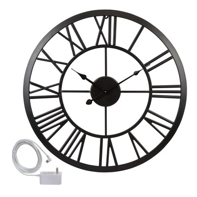 La Crosse Clock 19.7 Edison Analog Quartz Lighted Wall Clock (404-3450B)